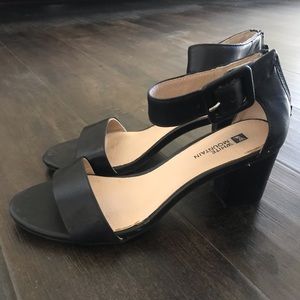 Black ankle strap heels